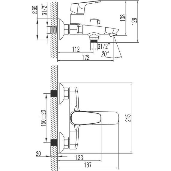 Смеситель для ванны Iddis Zodiac ZODSB02i02 - фото 7