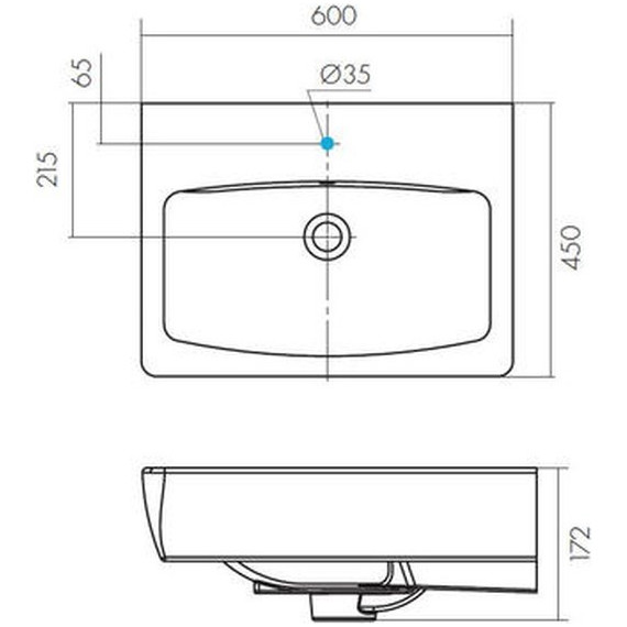 Тумба подвесная с раковиной Акватон Скай 60 см 1A2382K1SY010 - фото 7