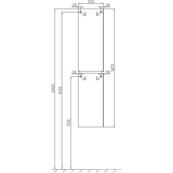 Пенал подвесной Акватон Скай 30 см 1A238603SY01L - фото 6