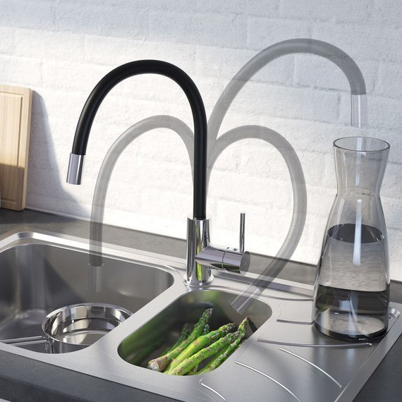 Смеситель для кухни Iddis Kitchen 360 K36SBJBi05, хром/черный - фото 3