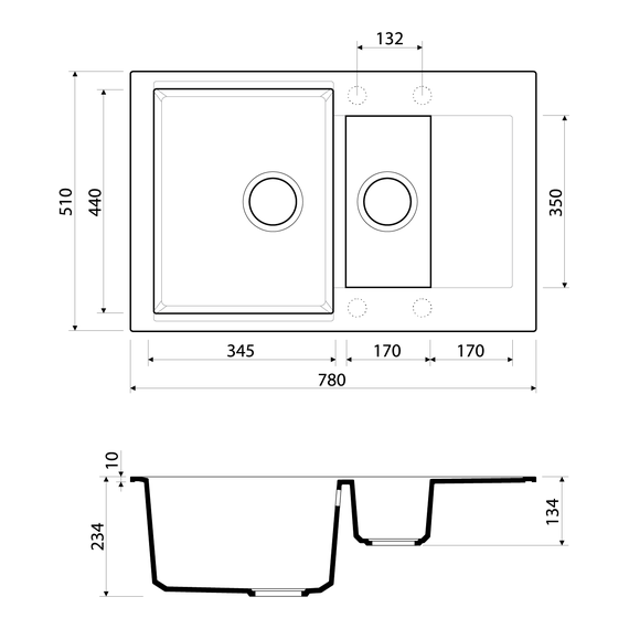Кухонная мойка Omoikiri Daisen 78-2-BE 4993328, ваниль, Цвет производителя: ваниль - фото 4
