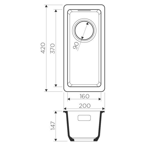 Кухонная мойка Omoikiri Kata 20-U-DC 4993374, тёмный шоколад, Цвет производителя: тёмный шоколад - фото 2