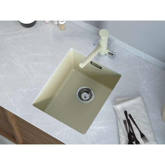 Кухонная мойка Omoikiri Kata 34-U-PA 4993379, пастила, Цвет производителя: пастила - фото 2