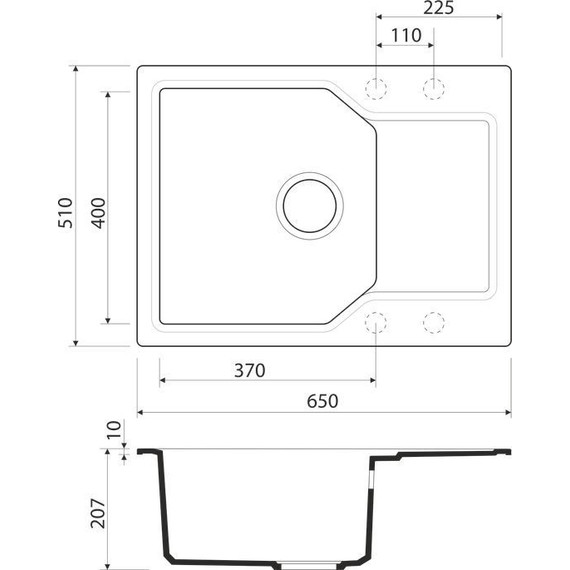 Кухонная мойка Omoikiri Yonaka 65-PA 4993344, пастила, Цвет производителя: пастила - фото 2