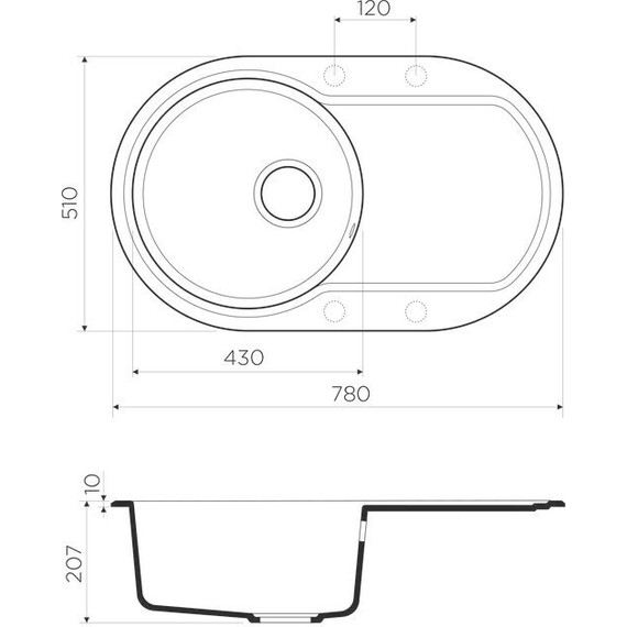 Кухонная мойка Omoikiri Manmaru 78-PA 4993358, пастила - фото 2