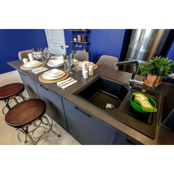 Кухонная мойка Omoikiri Yonaka 78-LB-BL 4993341, чёрный, Цвет производителя: чёрный - фото 4