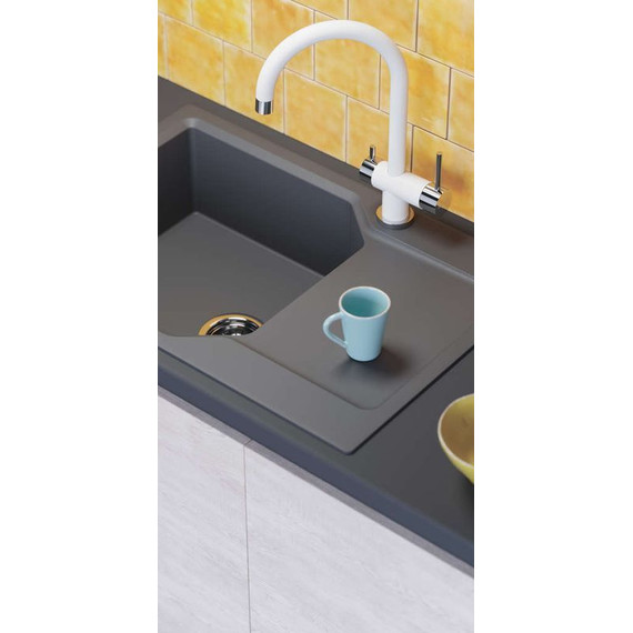 Кухонная мойка Omoikiri Yonaka 78-LB-GR 4993339, leningrad grey, Цвет производителя: Leningrad Grey - фото 3