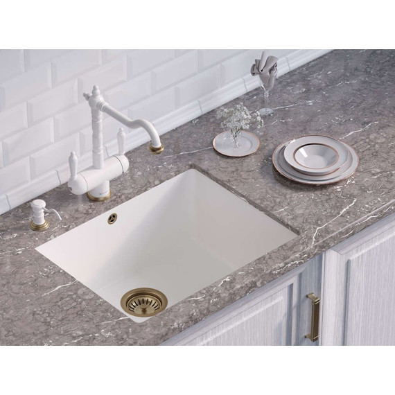 Кухонная мойка Omoikiri Bosen 54-U-WH 4993164, белый, Цвет производителя: белый - фото 3