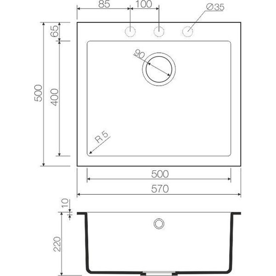 Кухонная мойка Omoikiri Bosen 57-WH 4993148, белый - фото 3