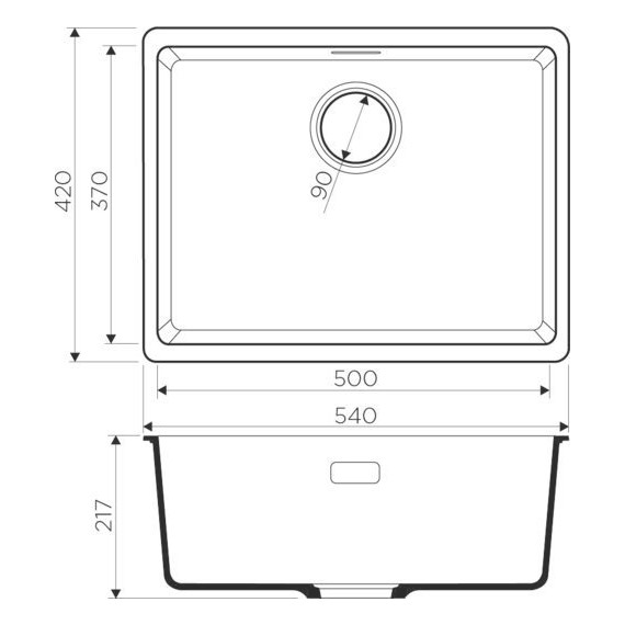 Кухонная мойка Omoikiri Kata 54-U-BL 4993410, чёрный, Цвет производителя: чёрный - фото 3