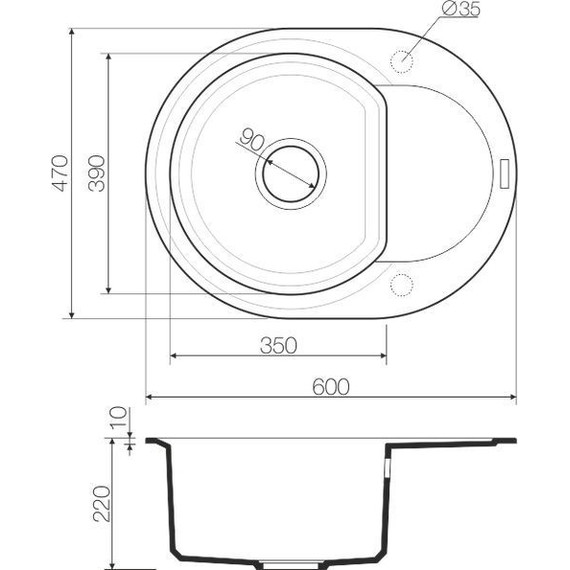 Кухонная мойка Omoikiri Sakaime 60E-BL 4993120, чёрный, Цвет производителя: чёрный - фото 2