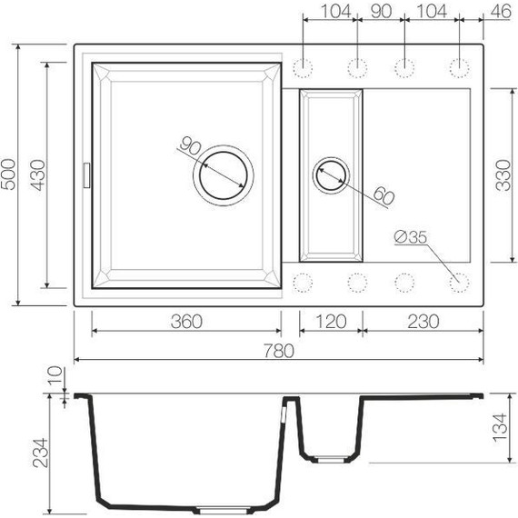 Кухонная мойка Omoikiri Sakaime 78-2-DC 4993198, тёмный шоколад, Цвет производителя: тёмный шоколад - фото 2