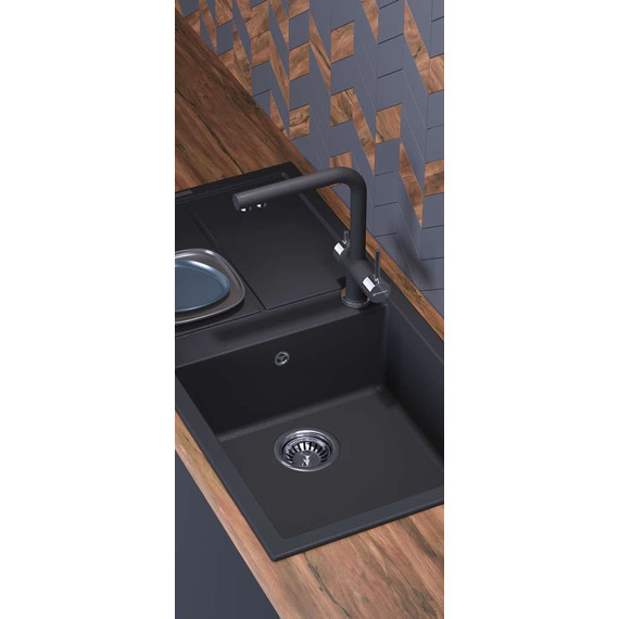 Кухонная мойка Omoikiri Sumi 100-BL 4993654, чёрный, Цвет производителя: чёрный - фото 3