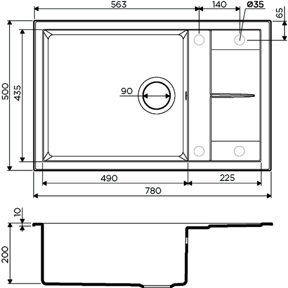 Кухонная мойка Omoikiri Sumi 78-LB WH 4993722, белый - фото 2