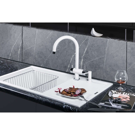 Кухонная мойка Omoikiri Sumi 86-WH 4993649, белый - фото 2