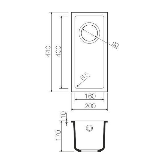 Кухонная мойка Omoikiri Bosen 20-U-DC 4993226, тёмный шоколад, Цвет производителя: тёмный шоколад - фото 2