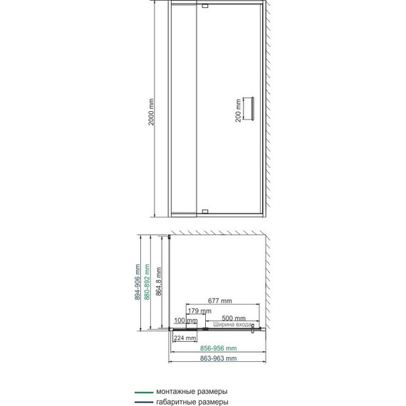Душевое ограждение WasserKraft Berkel 90х90 см 48P03, хром/прозрачное - фото 4