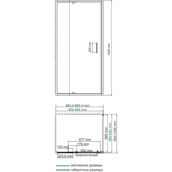 Душевое ограждение WasserKraft Berkel 90х100 см 48P18, хром/прозрачное - фото 4