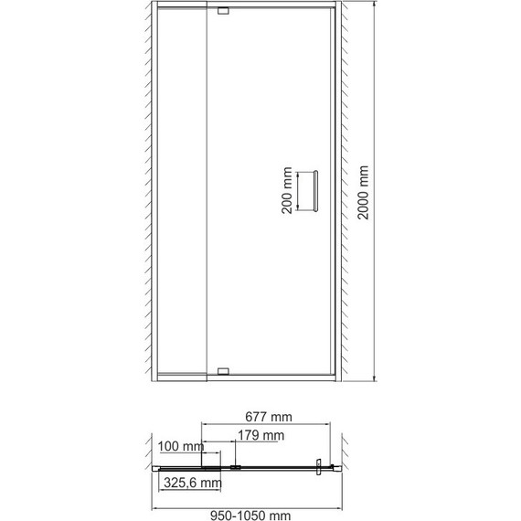 Душевая дверь WasserKraft Berkel 100 см 48P12, хром/прозрачное - фото 4