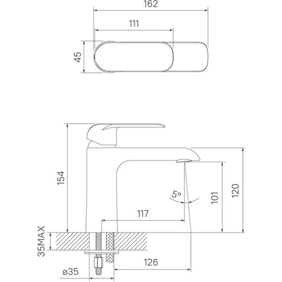 Смеситель для раковины Iddis Calipso CALSB00i01, белый/хром - фото 8