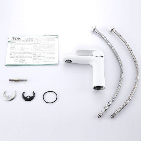 Смеситель для раковины Iddis Calipso CALSB00i01, белый/хром - фото 7