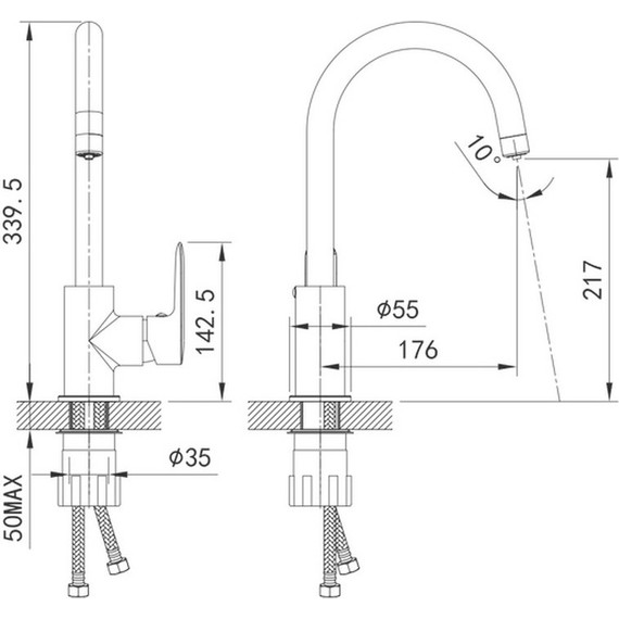 Смеситель для кухни Iddis Cuba CUBSBFJi05 - фото 8
