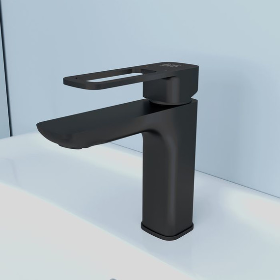 Смеситель для раковины Iddis Slide SLIBL00i01, черный матовый - фото 5