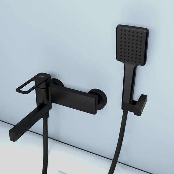 Смеситель для ванны Iddis Slide SLIBL00i02, черный матовый - фото 7