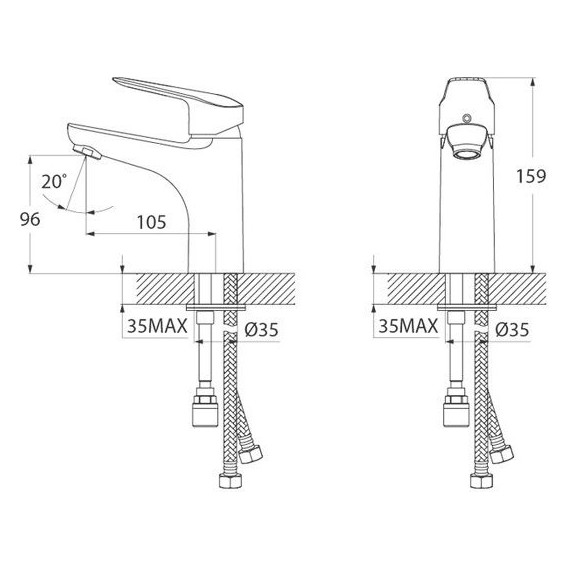 Смеситель для раковины с лейкой для биде Iddis Torr TORSB00i08 - фото, картинка 10 Смеситель для раковины с лейкой для биде Iddis Torr TORSB00i08 - фото 10