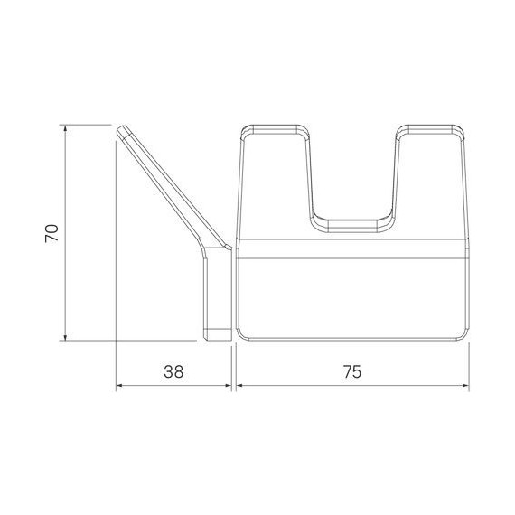 Двойной крючок Iddis Slide SLIGM20i41, цвет графитовый - фото 4