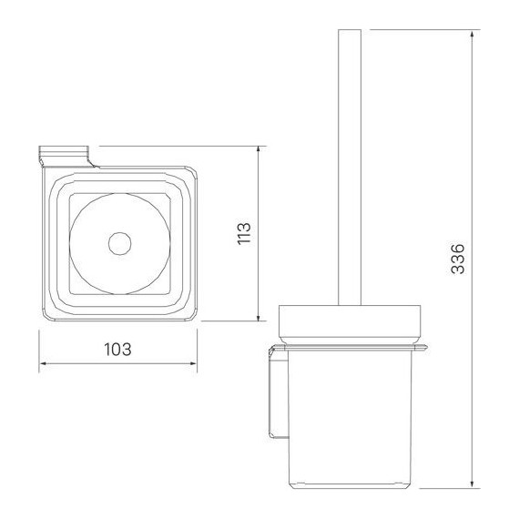 Ёршик для унитаза Iddis Slide SLIGMG0i47, цвет графитовый - фото 4