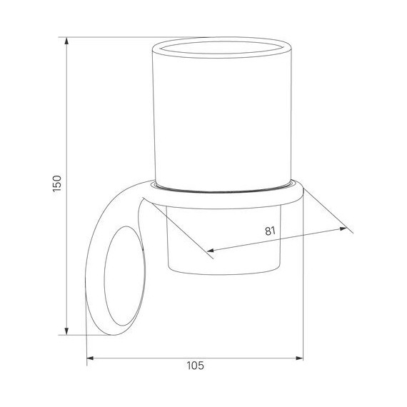 Стакан для зубных щеток Iddis Oldie OLDBRC1i45, цвет бронза - фото 4