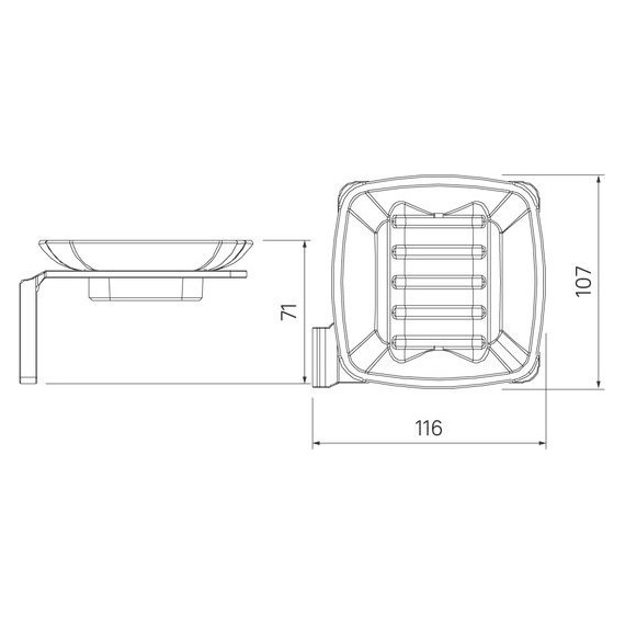 Мыльница Iddis Slide SLIGMG0i42, цвет графитовый - фото 4