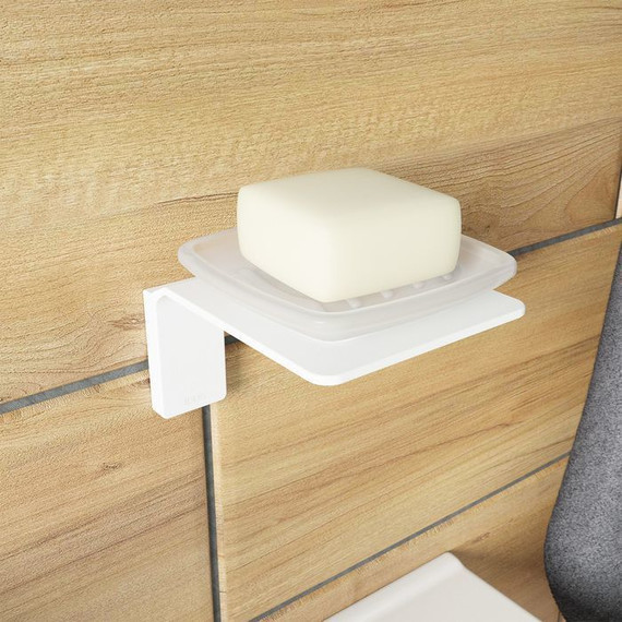 Мыльница Iddis Slide SLIWTG0i42, цвет белый - фото 3