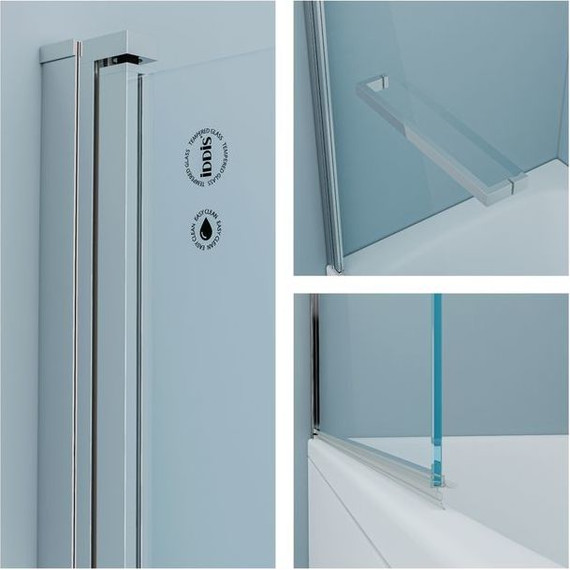 Шторка для ванны Iddis Ray 90 см RAY6CS9i90, хром/прозрачное - фото 2