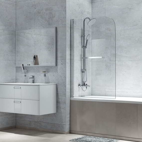 Шторка для ванны Iddis Ray 90 см RAY6CS9i90, хром/прозрачное - фото 4