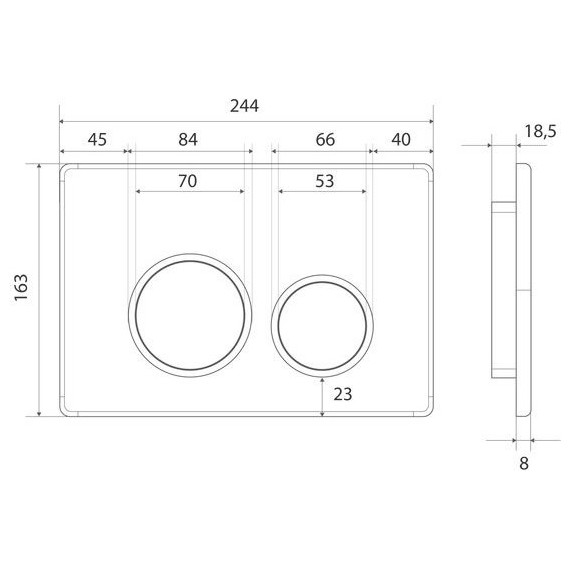 Кнопка смыва Iddis Unifix UNI50M0i77, хром матовый - фото 2