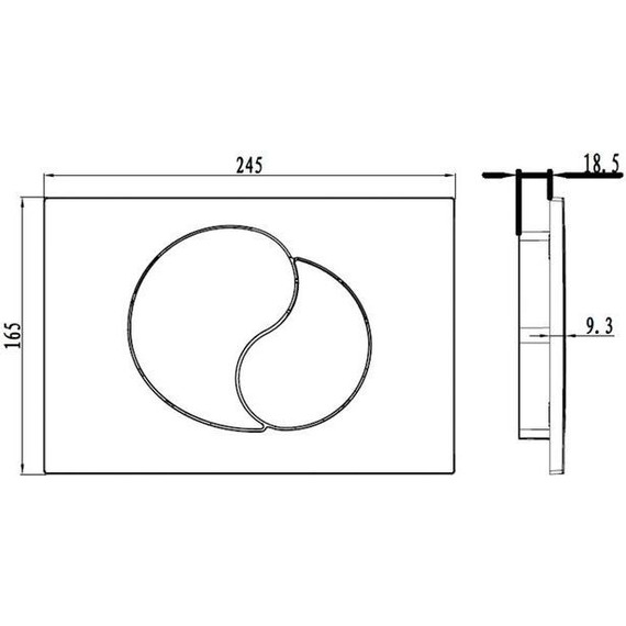 Кнопка смыва Iddis Unifix UNI21CHi77, хром - фото 2