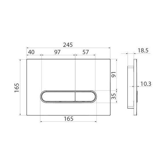 Кнопка смыва Iddis Unifix UNI71MBi77, черный матовый - фото 3