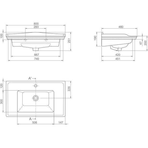 Тумба подвесная с раковиной Opadiris Карат 80 см, белый глянцевый/золотая патина - фото 10