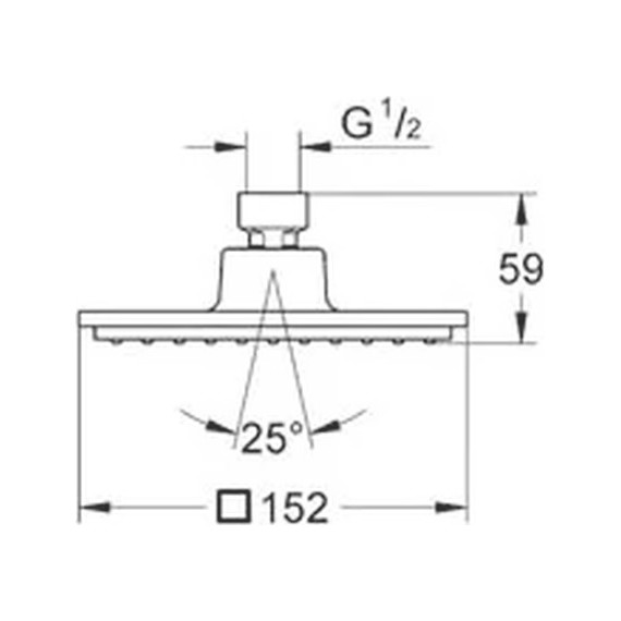 Верхний душ Grohe Euphoria Cube 150 27705000 - фото 5