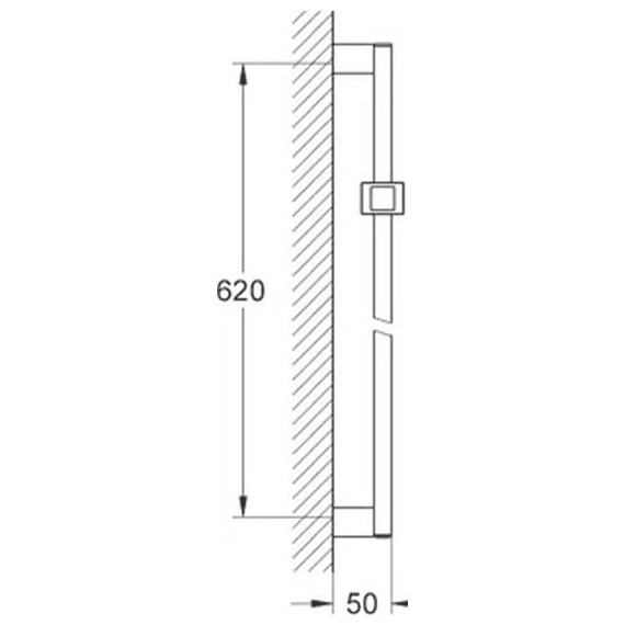 Душевая штанга Grohe Euphoria Cube 60 см 27892000 - фото 2