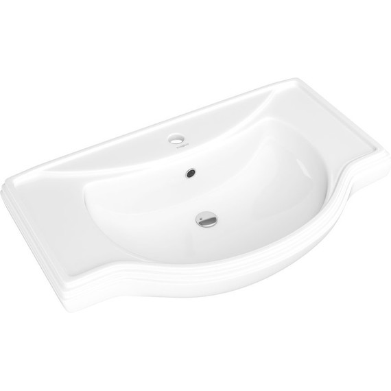 Тумба напольная с раковиной Opadiris Брунелла 80 см, белый матовый - фото 6