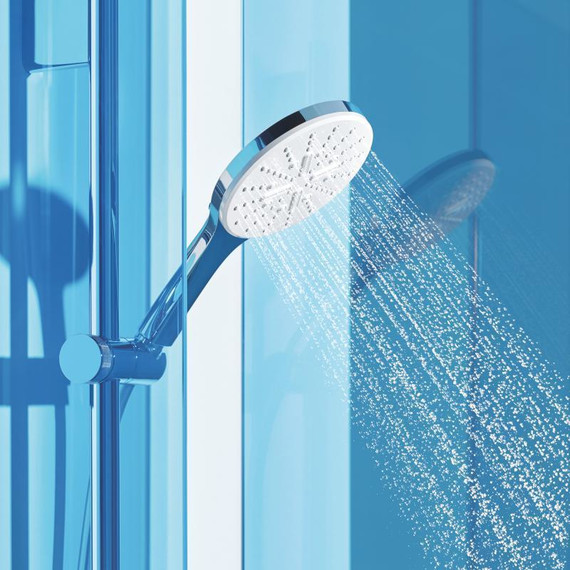 Душевой гарнитур Grohe Rainshower Smartactive 130 600 мм 26576LS0, хром/белая луна - фото 4