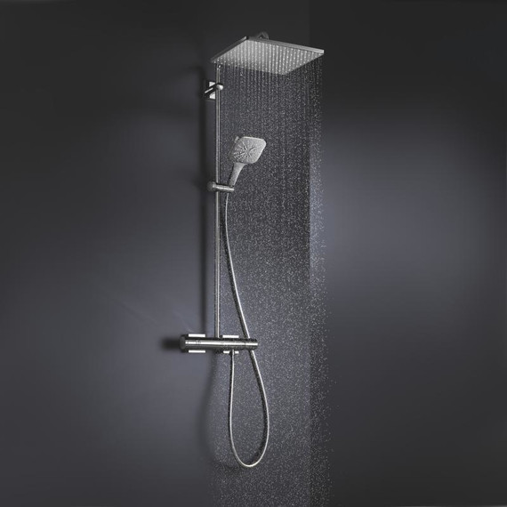 Душевая система для душа с термостатом Grohe Rainshower SmartActive 310 Mono Cube 26649000 - фото 3