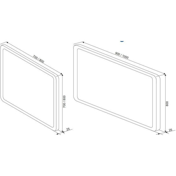 Зеркало Mirsant Cloud 90 см - фото, картинка 4 Зеркало Mirsant Cloud 90 см - фото 4