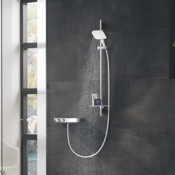Душевой гарнитур Grohe Rainshower Smartactive Cube 130 900 мм 26587LS0, хром/белая луна - фото 8