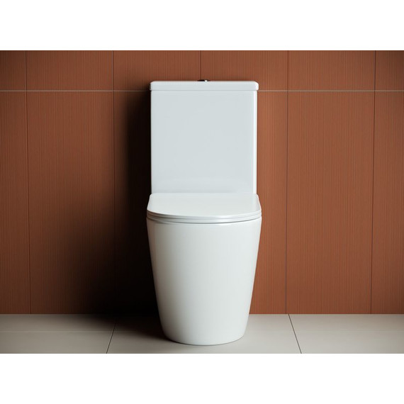 Унитаз-компакт безободковый Ceramicanova Highlight CN1802 с тонкой крышкой микролифт - фото, картинка 8 Унитаз-компакт безободковый Ceramicanova Highlight CN1802 с тонкой крышкой микролифт - фото 8