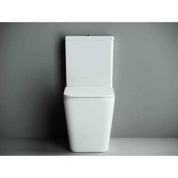 Унитаз-компакт безободковый Ceramicanova Cubic CN1803 с тонкой крышкой микролифт - фото 3