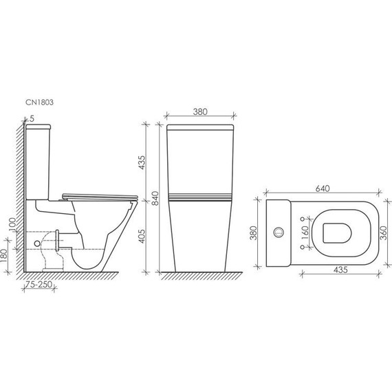 Унитаз-компакт безободковый Ceramicanova Cubic CN1803 с тонкой крышкой микролифт - фото 8